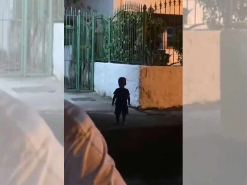Crian&ccedil;a foge com medo de desemprego e v&iacute;deo viraliza – Foto: Reprodu&ccedil;&atilde;o/ND
