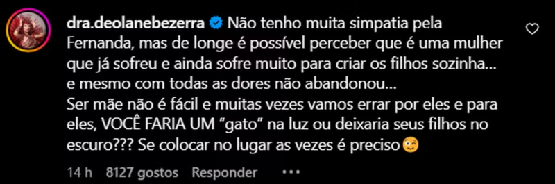 Deolane Bezerra sai em defesa de Fernanda, do BBB 24 – Foto: Instagram/Reprodu&ccedil;&atilde;o/ND