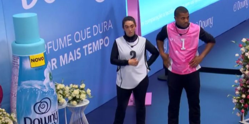 Davi e Giovanna em disputa da fase final da prova do líder no bbb 24 