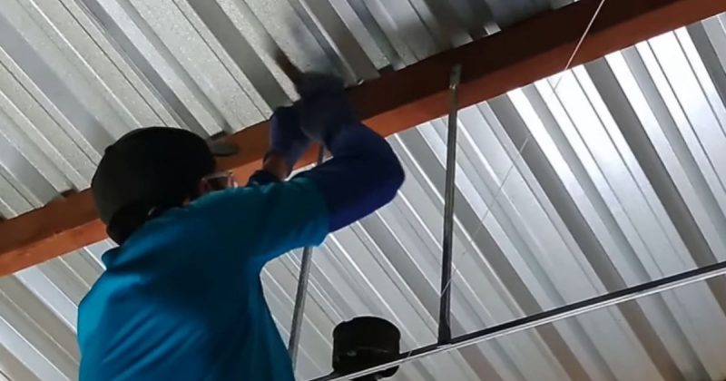 Ventilador pode ser colocado em teto que tem forro de isopor 