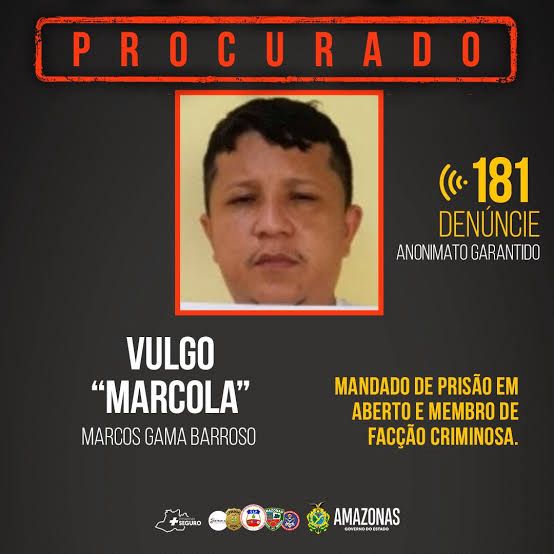 Marcos era membro de uma facção criminosa do Estado do Amazonas &#8211; Foto: SSP-AM/Reprodução/ND