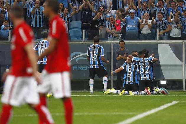 Gr&ecirc;mio 5×0 Internacional – Brasileir&atilde;o 2015 – Foto: Gr&ecirc;mio/Divulga&ccedil;&atilde;o/ND