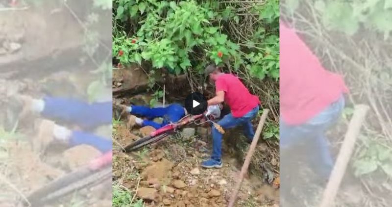 Homem caiu de bicicleta em uma rua pr&oacute;xima ao Aeroporto de Joinville – Foto: Internet/Reprodu&ccedil;&atilde;o/ND