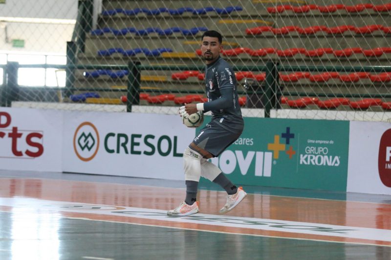 Goleiro do JEC Futsal, Matheus foi indicado a melhor do mundo- Foto: Juliano Schmidt/JEC Futsal/Divulga&ccedil;&atilde;o/ND