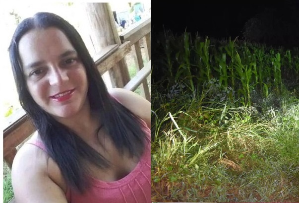 mulher foi encontrada em milharal