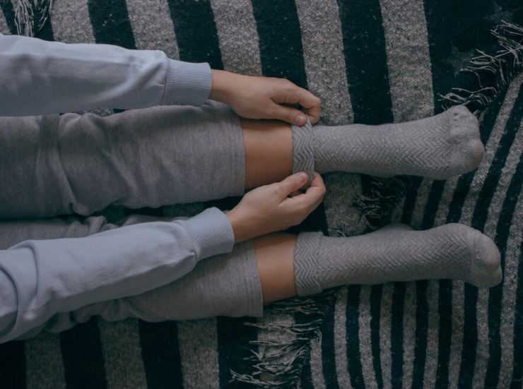 A recomendação é de que as meias sejam de algodão