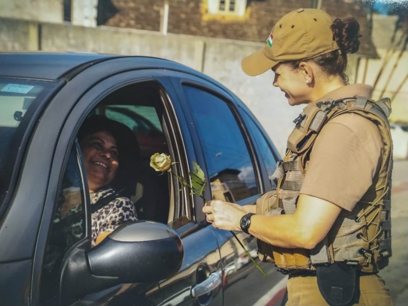 Adriana Fernanda Beltrame é policial militar em Blumenau