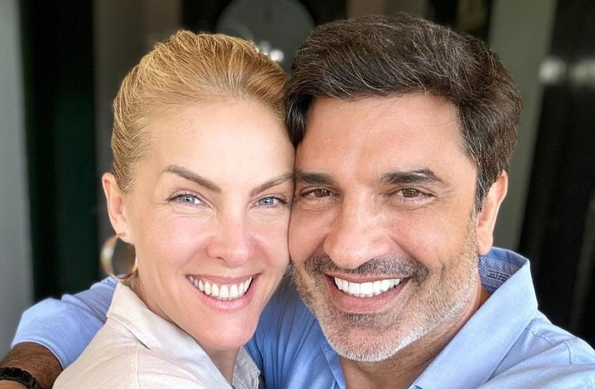 Na foto, Ana Hickmann e Edu Guedes estão abraçados pela primeira vez como namorados