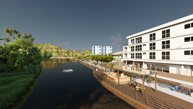 As interven&ccedil;&otilde;es no Rio do Br&aacute;s est&atilde;o divididas em duas frentes: o desassoreamento do rio e a constru&ccedil;&atilde;o de uma nova estrutura de lazer &agrave; beira d’&aacute;gua – Foto: Divulga&ccedil;&atilde;o/PMF