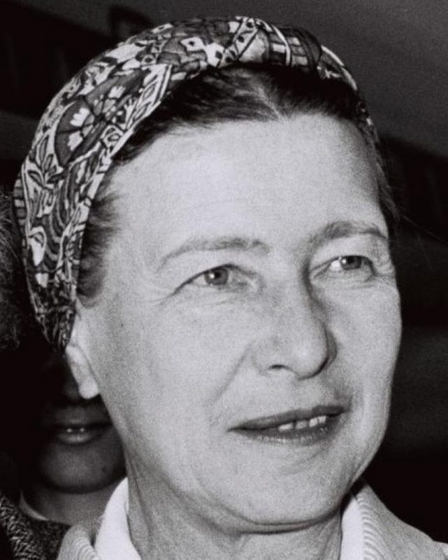 Na foto, Simone Beauvoir uma mulher visionária escreveu o livro "O Segundo Sexo"