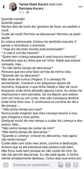 Mãe faz desabafo em rede social após morte de bebê esquecido em carro &#8211; Foto: Reprodução Instagram