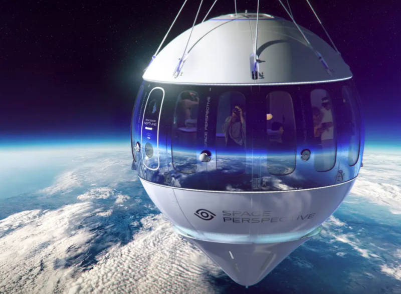 A empresa de viagens espaciais, SpaceVip já tem candidatos para o jantar na estratosfera &#8211; Foto: Divulgação/SpaceVIP/ND