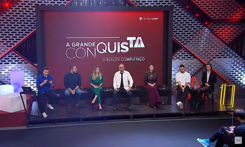 Entrevista coletiva reuniu jornalistas de todo o Brasil no galpão de provas de 'A Grande Conquista'