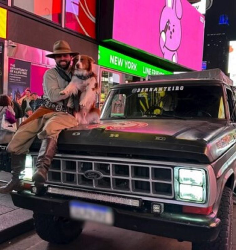 Cachorro e seu tutor viajaram a bordo de uma caminhonete – Foto: Internet/Reprodu&ccedil;&atilde;o/ND
