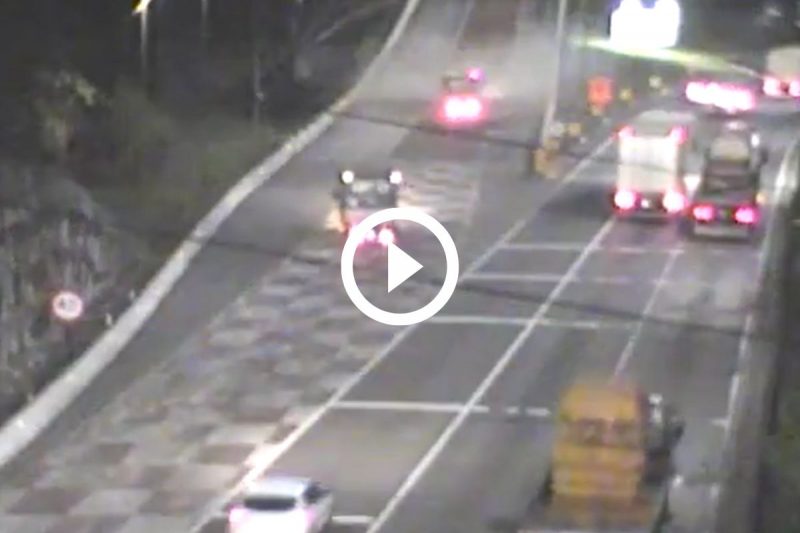 VÍDEO: Em meio minuto, 2 carretas usam área de escape da BR-376