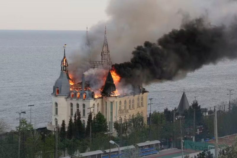 "Castelo do Harry Potter" em chamas após ataque russo