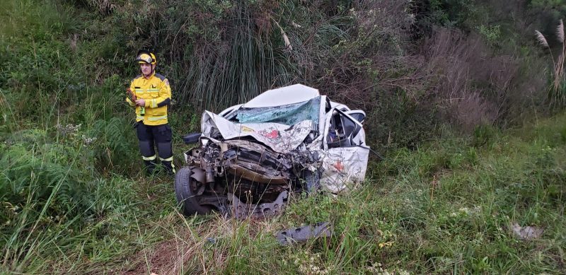 Acidente aconteceu com carro da saúde de timbó grande