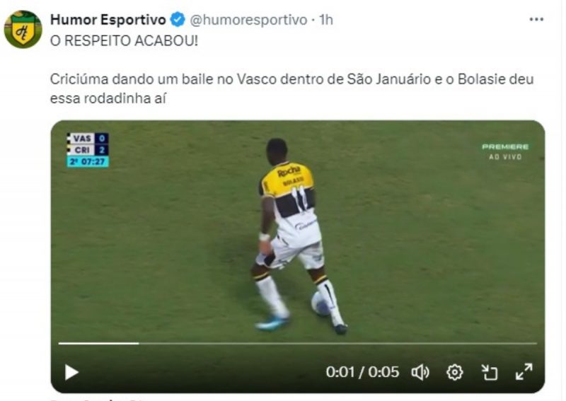 Criciúma atropelou o Vasco em São Januário