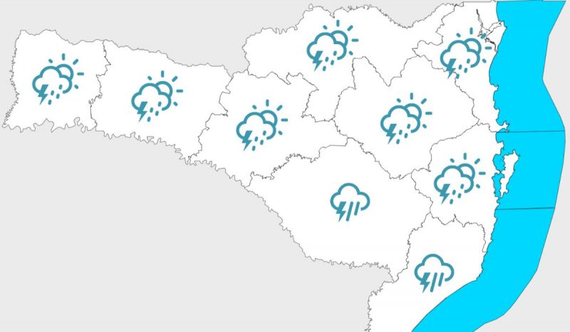 Frente fria faz ‘rebuli&ccedil;o meteorol&oacute;gico’ em SC, neste domingo – Foto: Defesa Civil/Reprodu&ccedil;&atilde;o/ND