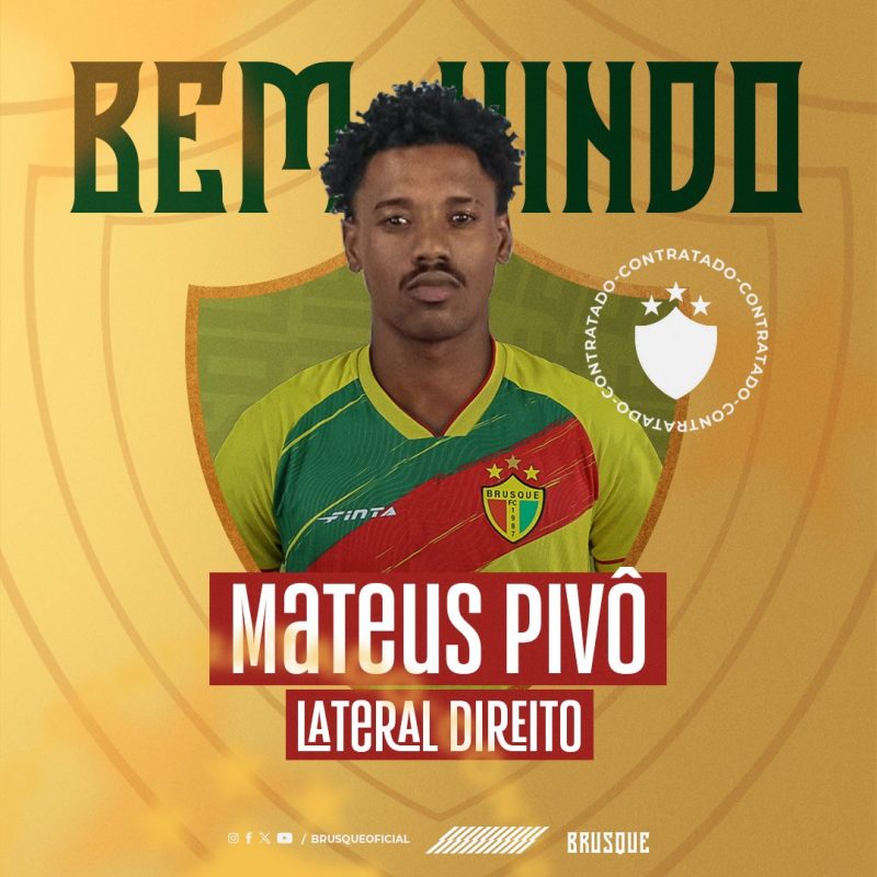 Novo lateral do Brusque é Mateus pivô