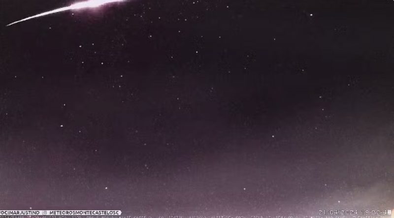 Meteoro avistado em Santa Catarina