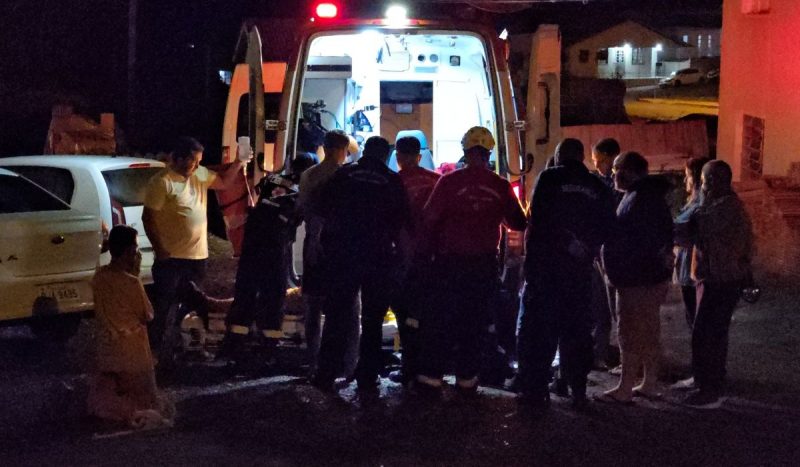 Imagem foi tirada enquanto v&iacute;tima era socorrida – Foto: Mycchel legnaghi/S&atilde;o Joaquim online/Reprodu&ccedil;&atilde;o/ND