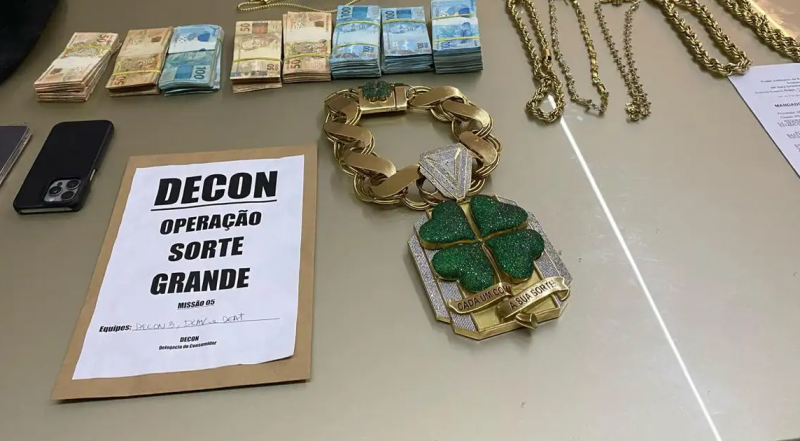 MC Chefin e outros dois influenciadores s&atilde;o investigados – Foto: PCERJ/Reprodu&ccedil;&atilde;o/ND