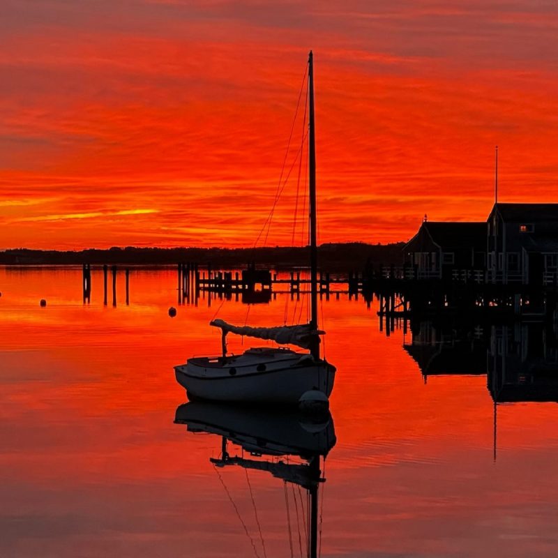 Ilha nos EUA paisagem de pôr do sol