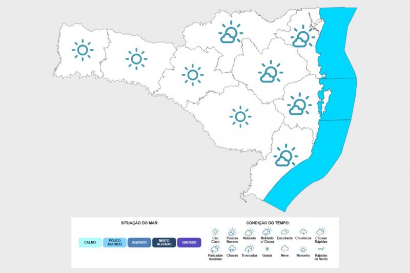 Previsão do tempo para quarta-feira