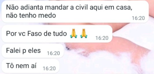 Homem envia mensagem à ex-companheira 'desdenhando' das forças de segurança pública