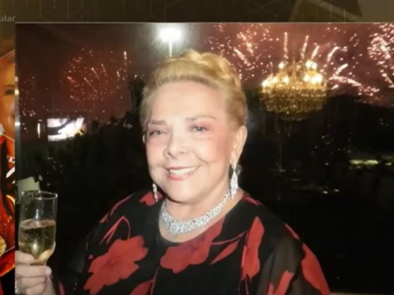 A socialite Regina Gon&ccedil;alves &eacute; a herdeira de Nestor Gon&ccedil;alves, empres&aacute;rio conhecido como “Rei do Baralho” – Foto: Domingo Espetacular/Reprodu&ccedil;&atilde;o/ND