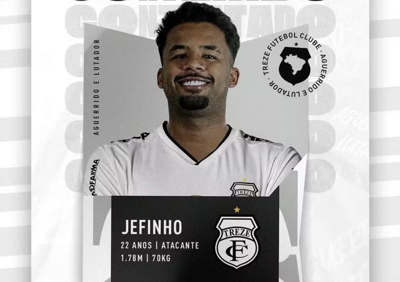 Jefinho &eacute; apontado como s&oacute;sia, ser&aacute; que parece? – Foto: Treze-PB/Divulga&ccedil;&atilde;o/ND