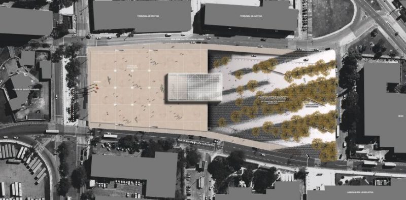 A praça Tancredo Neves já foi palco de manifestações político