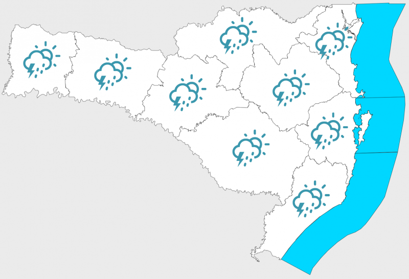 A quarta-feira terá chances de chuvas fortes &#8211; Foto: Defesa Civil/Divulgação/ND