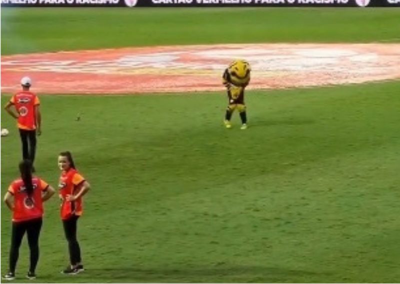 Mascote da Criciúma não pensou muito bem