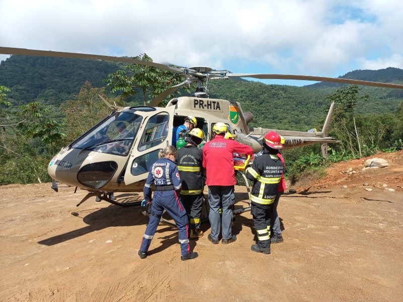 Homem foi encaminhado para o Hospital Municipal São José de Joinville