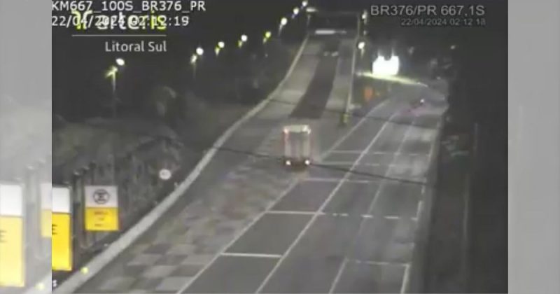 Motorista evita tragédia ao usar área de escape da BR-376