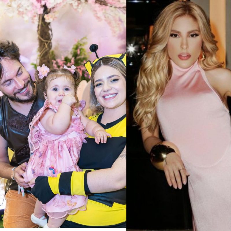 Viih Tube e Eliezer tomam 'bolo' de artistia no aniversário de filha; saiba quem é