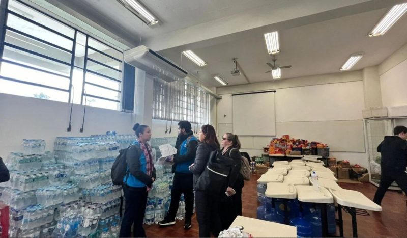 Abrigo no RS que recebe doações para os desabrigados