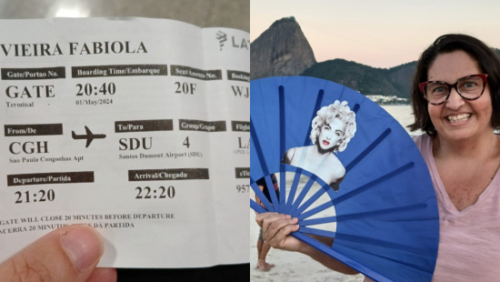 Show gratuito de Madonna no Rio de Janeiro movimenta aeroporto de Navegantes