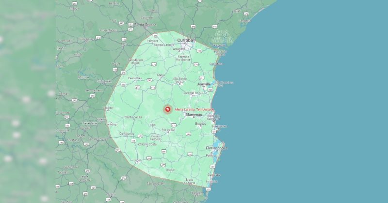 Inmet emite alerta severo de tempo para todas as regiões de SC &#8211; Foto: Google Street View/Divulgação/ND