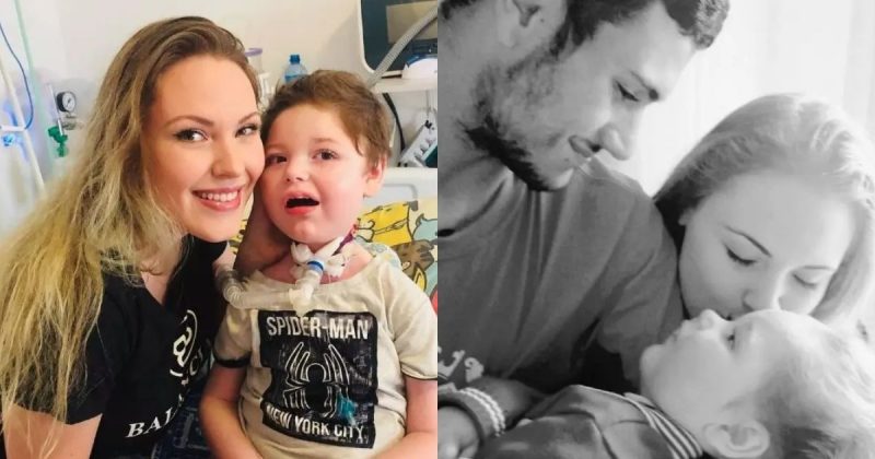 Renato e Aline Openkoski com Jonatas, menino que deu nome à campanha AME Jonatas