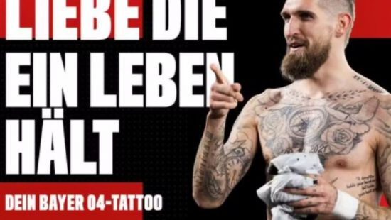 Bayer Leverkusen oferece tatuagem grátis para comemorar título inédito