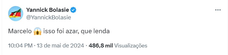 Crici&uacute;ma, Bolasie, Redes Sociais – Foto: Reprodu&ccedil;&atilde;o/Redes Sociais