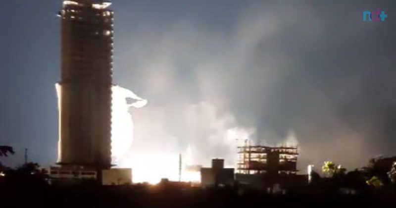 Imagem mostra momento exato do curto-circuito na subestação da Celesc em Itajaí