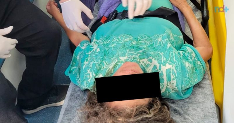 Foto mostra mulher segunda atendida em condução involuntária de Brusque