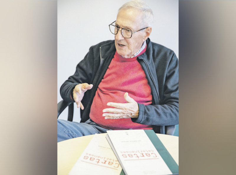 Correspond&ecirc;ncias selecionadas por Tancredo contam um pouco da hist&oacute;ria catarinense – Foto: Germano Rorato/ND