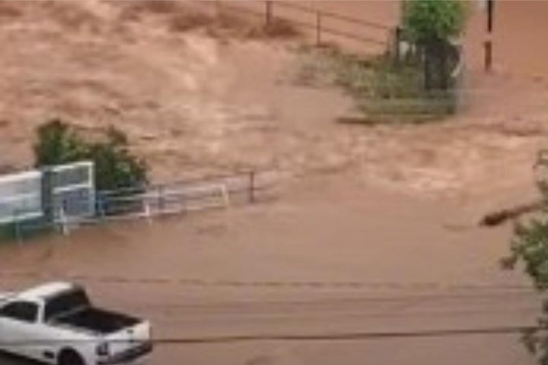 Chuva forte em Capinzal – Foto: Reprodu&ccedil;&atilde;o/Secom/ND