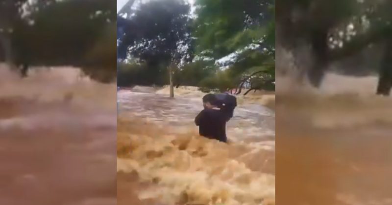 A força das águas do Guaíba chamou atenção.