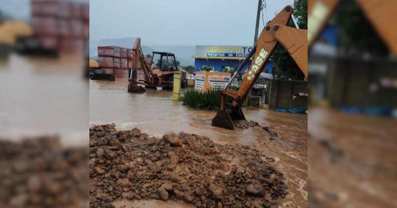 Equipes da Defesa Civil est&atilde;o mobilizadas em Praia Grande – Foto: Divulga&ccedil;&atilde;o/Defesa Civil/ND